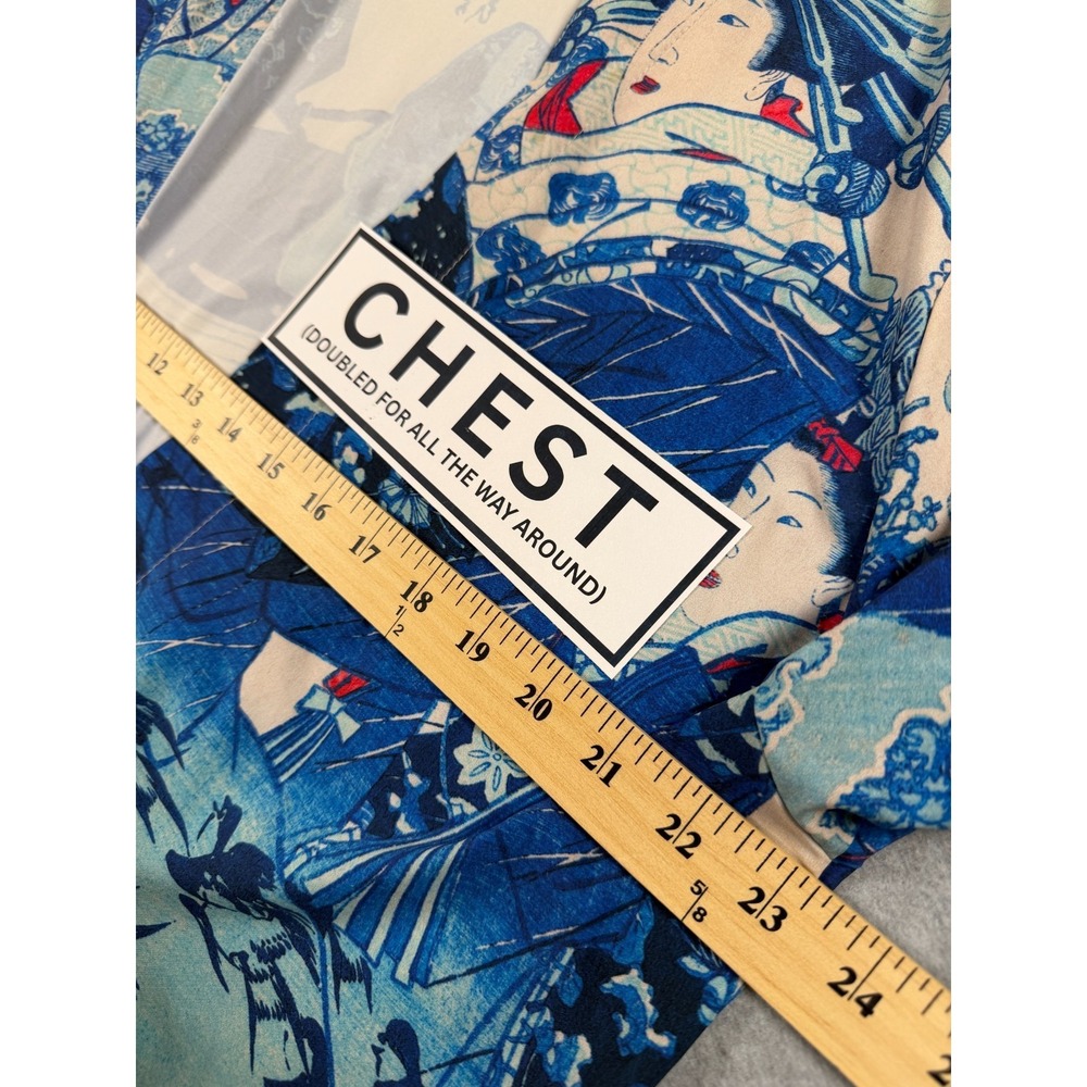 BlackMilk Asian "Woman in Blue" Graphic Print Kimono Robe Size Small SKU 285 - Picture 7 of 7